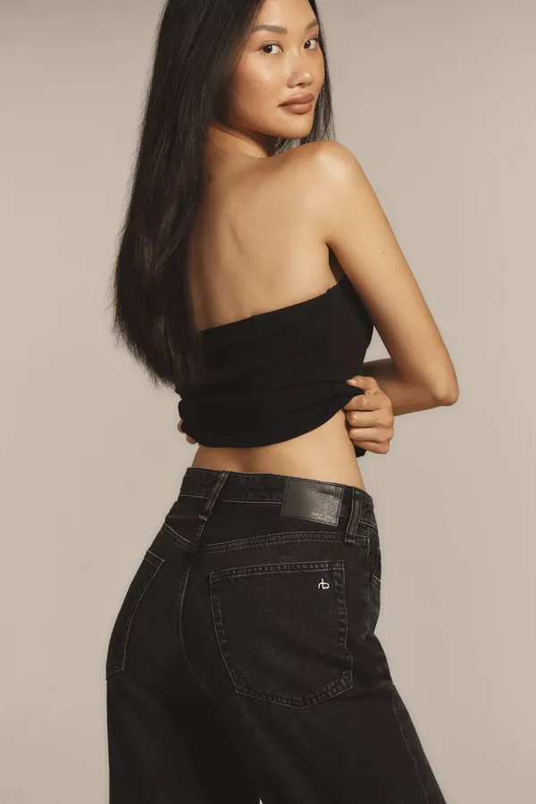 Black_Cotton_Blend_Flared_High_Rise_Jeans_For_Women