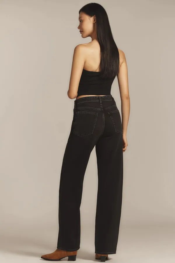 Black_Cotton_Blend_Flared_High_Rise_Jeans_For_Women