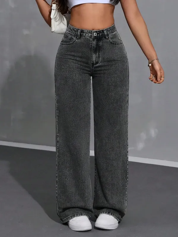 Black_Cotton_Blend_Flared_High_Rise_Jeans_For_Women
