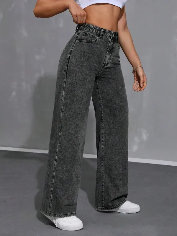Black_Cotton_Blend_Flared_High_Rise_Jeans_For_Women
