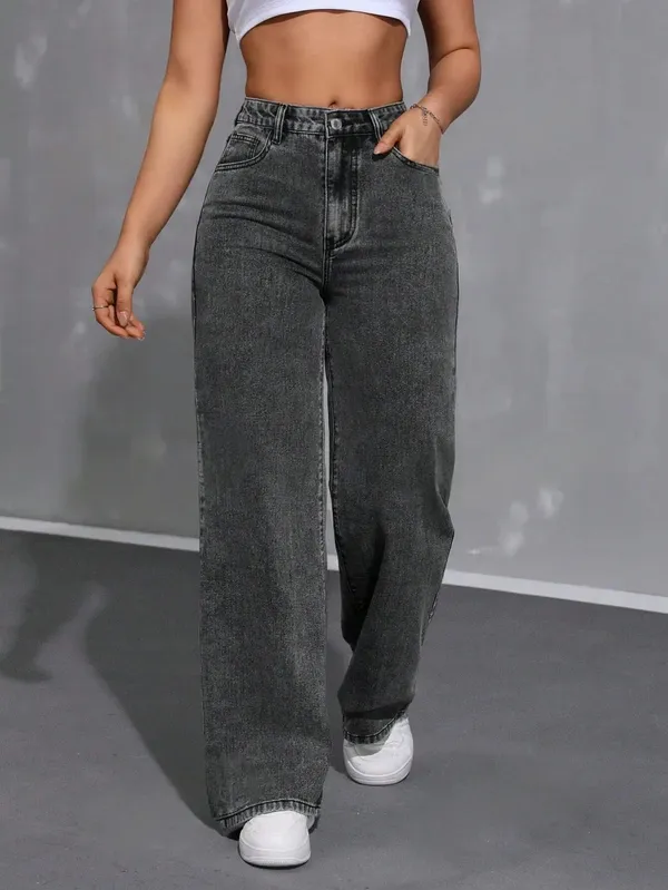 Black_Cotton_Blend_Flared_High_Rise_Jeans_For_Women