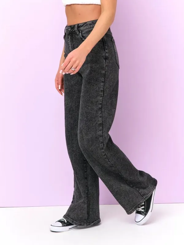 Black_Cotton_Blend_Flared_High_Rise_Jeans_For_Women