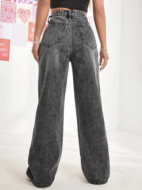 Black_Cotton_Blend_Flared_High_Rise_Jeans_For_Women