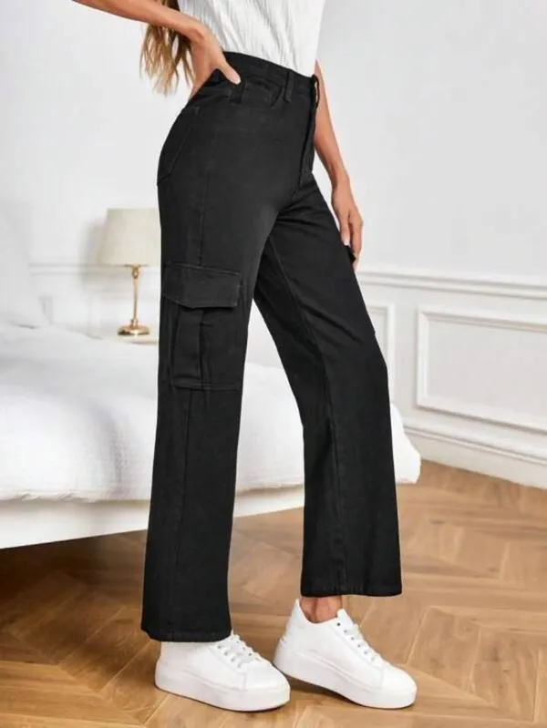 Black_Cotton_Blend_Flared_High_Rise_Jeans_For_Women