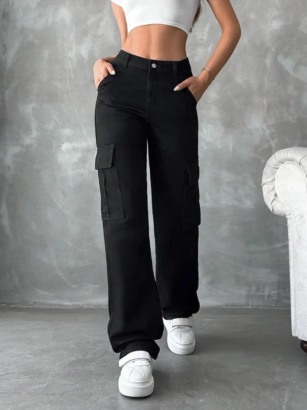 Black_Cotton_Blend_Flared_High_Rise_Jeans_For_Women