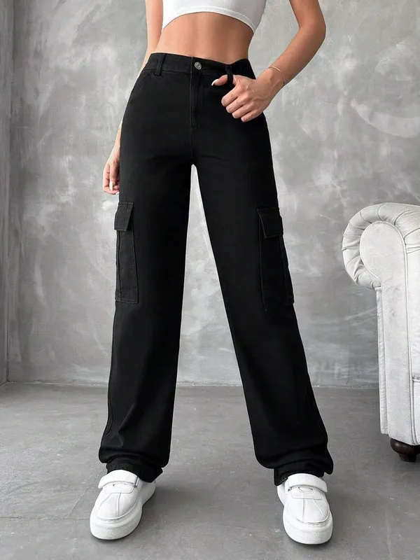 Black_Cotton_Blend_Flared_High_Rise_Jeans_For_Women