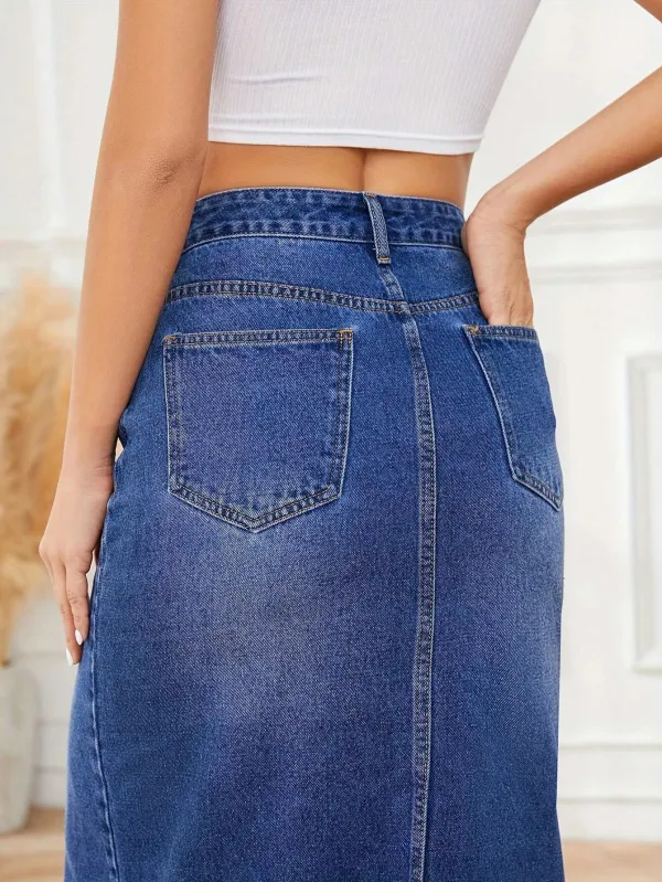 Blue_Denim_Casual_Skirt_For_Women