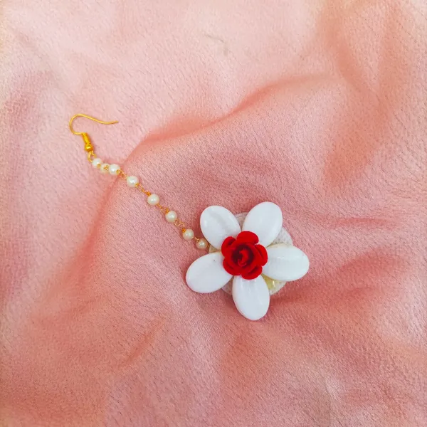 White_&_Red__Aishwarya_Fabric_Shell_Jewellery_For_Women