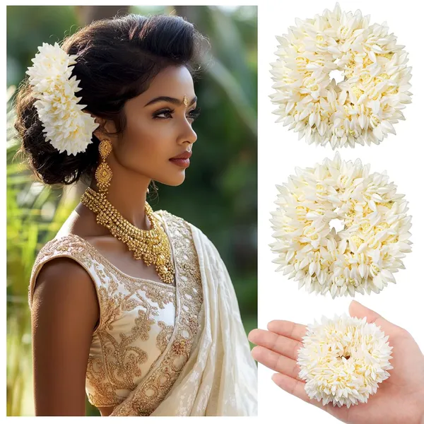 White__Puhani_Fiber_Scrunchies_Hair_Accessories_For_Girls_&_Women