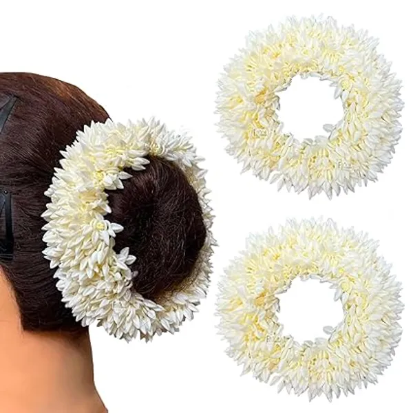 White__Puhani_Fiber_Scrunchies_Hair_Accessories_For_Girls_&_Women