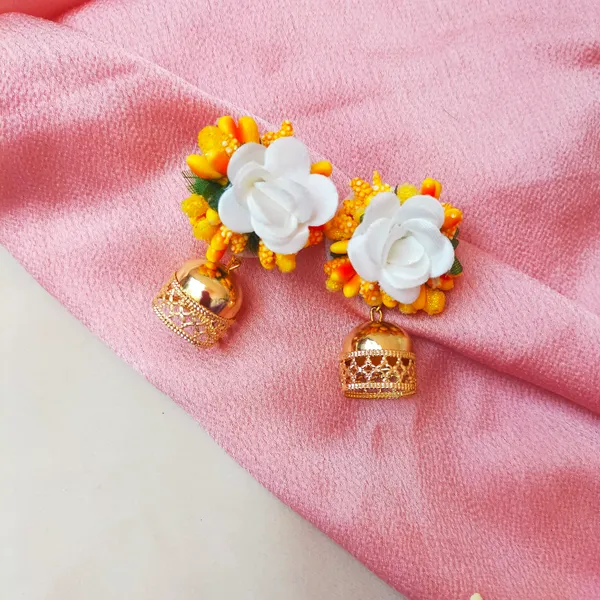 Yellow_&_White__Shura_Fabric_Flower_Jewellery__For_Girls_&_Women