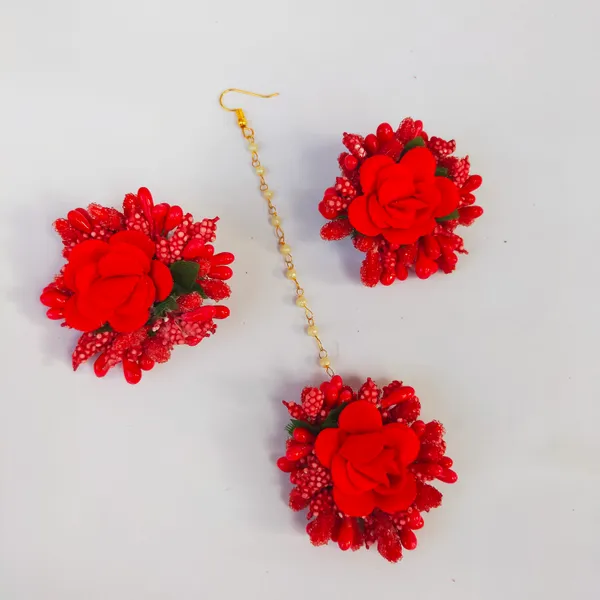 Red_Mahira_Fabric_Flower_Jewellery__For_Girls_&_Women