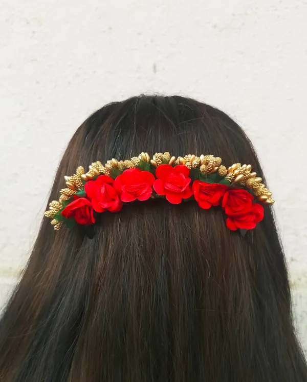 Red_And_Yellow__Caroline_Fabric_Hair_Brooch_For_Girls_&_Women