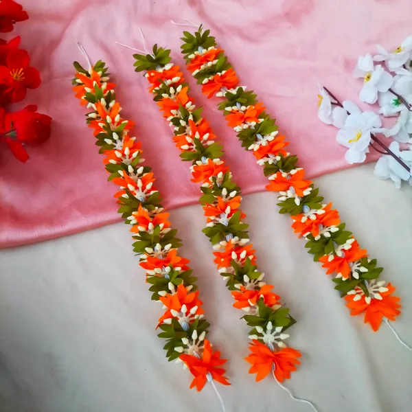 Brisa_Royal_Orange_Bridal_Gajra_for_wedding_and_festive_occassion