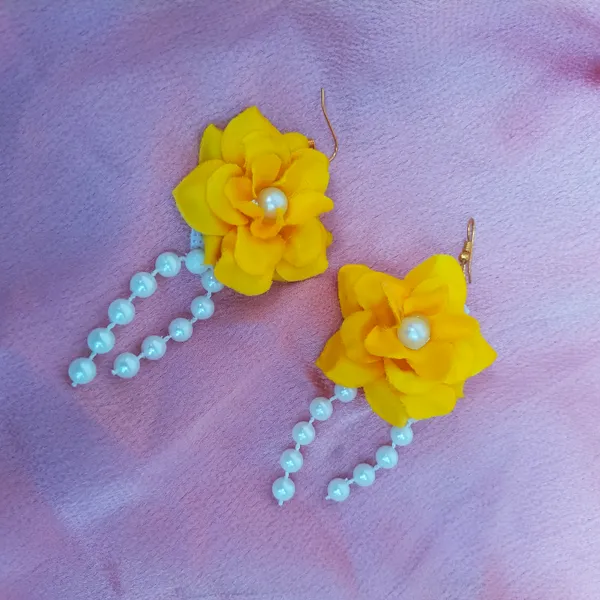 Yellow_Aaradhya_Fabric_Floral_Jewellery_For_Women