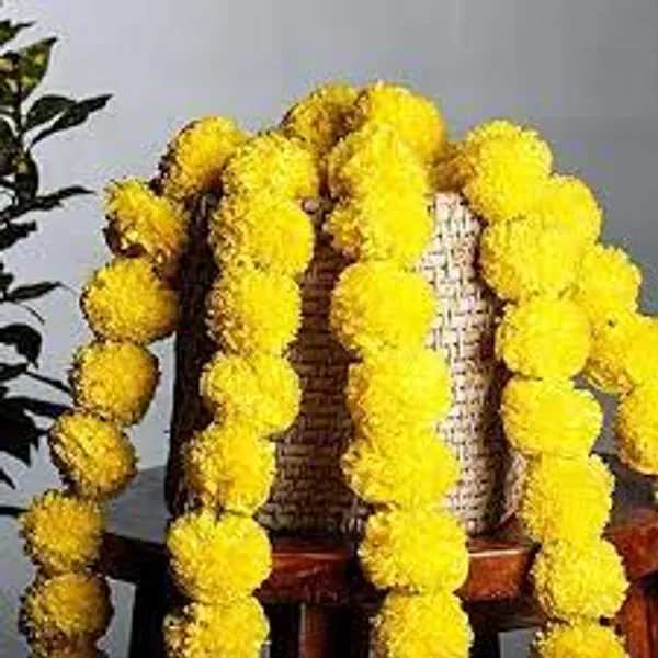 RAATRAANI__Yellow_Pack_of_5_Marigold_Flower_Garland_for_Festive_Decor_4.5_Feet_long