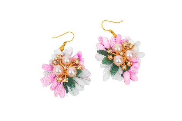 Pink_&_White__Shivanya_Fabric_Flower_jewellery_For_Women