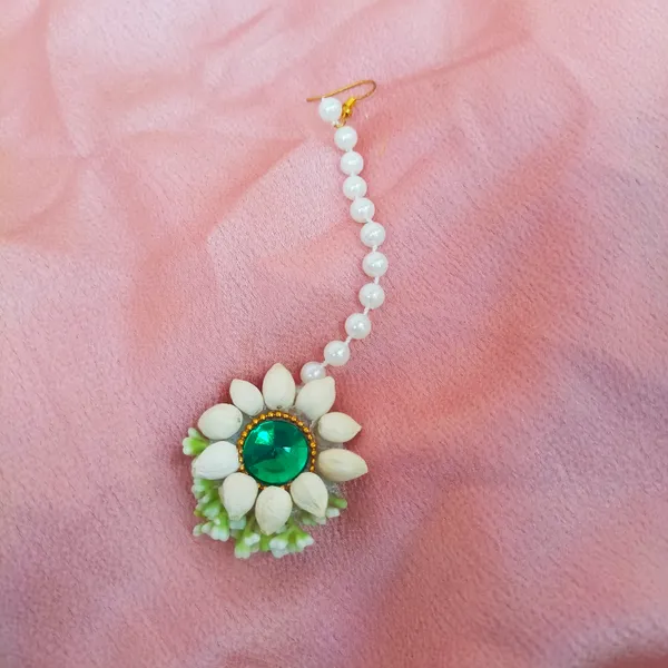 White_&_Green__Aarohi_Fabric_Floral_Jewellery_For_Women