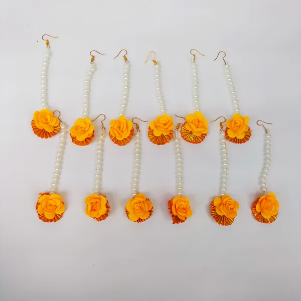 Yellow__Madhuri_Fabric_Flower_Jewellery__For_Girls_&_Women