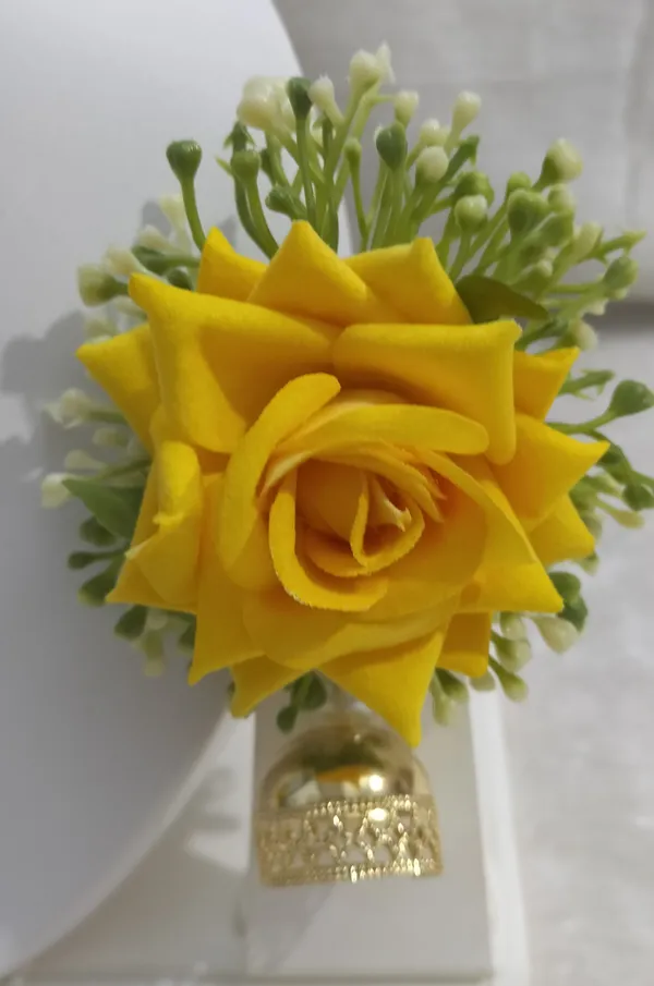 Yellow__Mitali_Fabric_Flower_Jewellery__For_Girls_&_Women