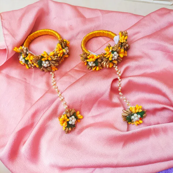 Yellow_&_Gold__Sakina_Fabric_Flower_Jewellery__For_Girls_&_Women