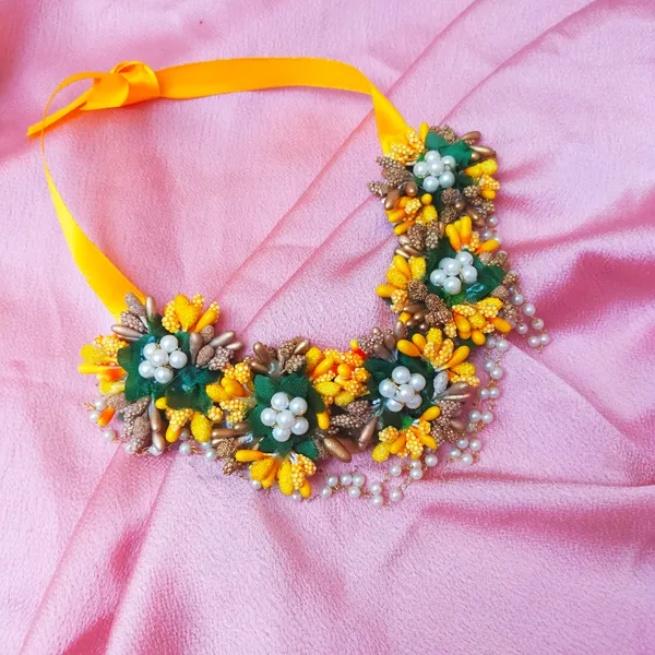 Yellow_&_Gold__Sakina_Fabric_Flower_Jewellery__For_Girls_&_Women