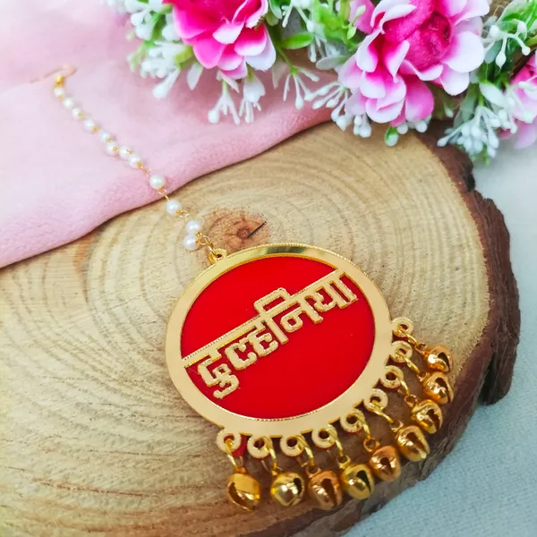Maanya_Red_Dulhaniya_Earrings_with_Maangtikka_For_Haldi_and_Mehendi