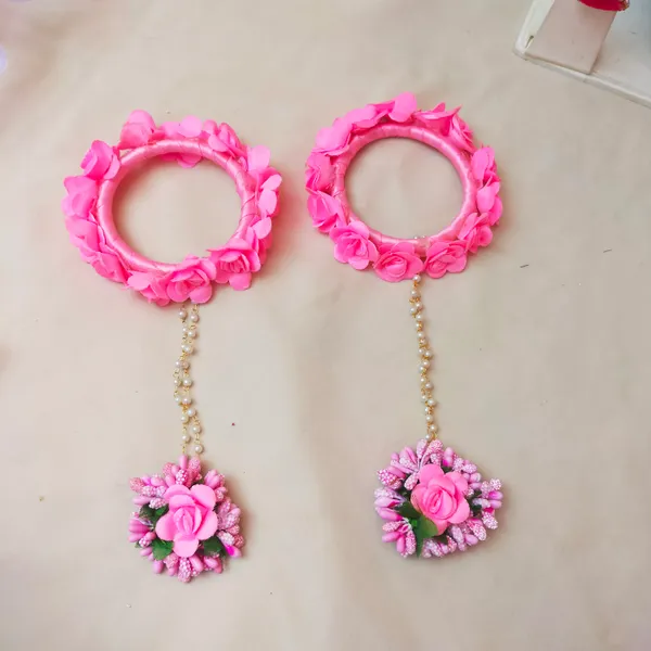 Pink_Silk__Sharmila_Fabric_Flower_Jewellery__For_Women