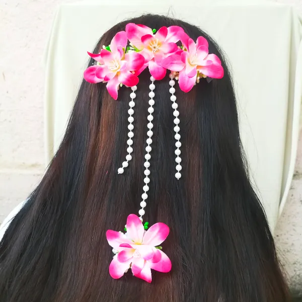 Baby_Pink__Prerna_Fabric_Hair_Brooch_For_Girls_&_Women