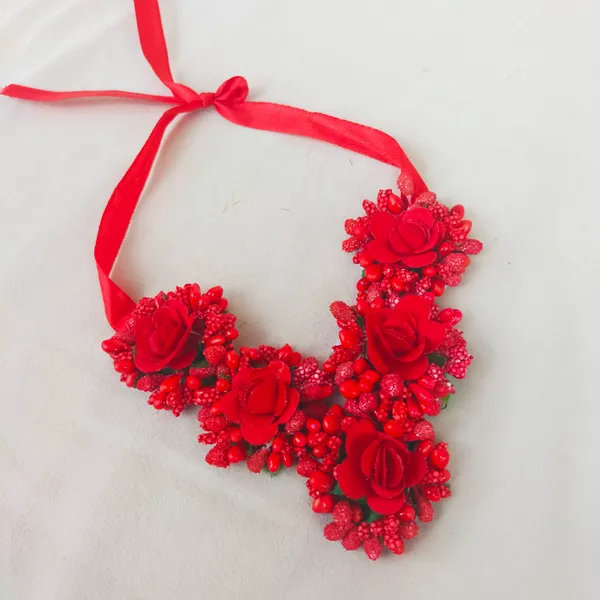 Red__Saachi_Fabric_Flower_jewellery_For_Women