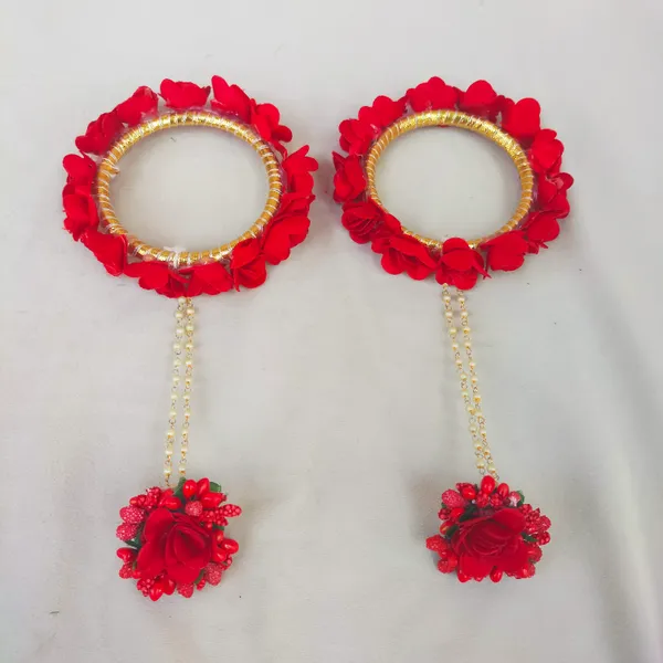 Red__Saachi_Fabric_Flower_jewellery_For_Women