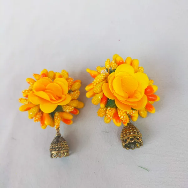 Yellow__Shreya_Fabric_Flower_jewellery_For_Women