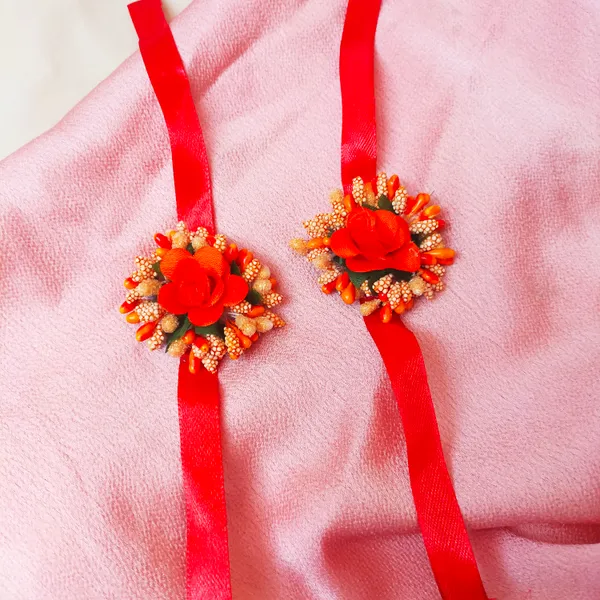 Orange_Silk__Shruti_Fabric_Flower_Jewellery__For_Women