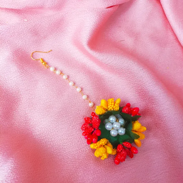 Yellow_And_Red__Saisha_Fabric_Flower_Jewellery__For_Girls_&_Women