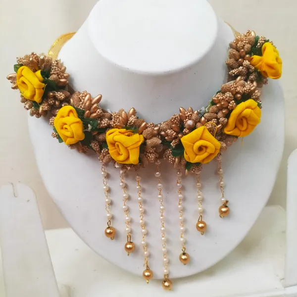 Yellow_&_Gold__Sakshi_Fabric_Flower_Jewellery__For_Girls_&_Women