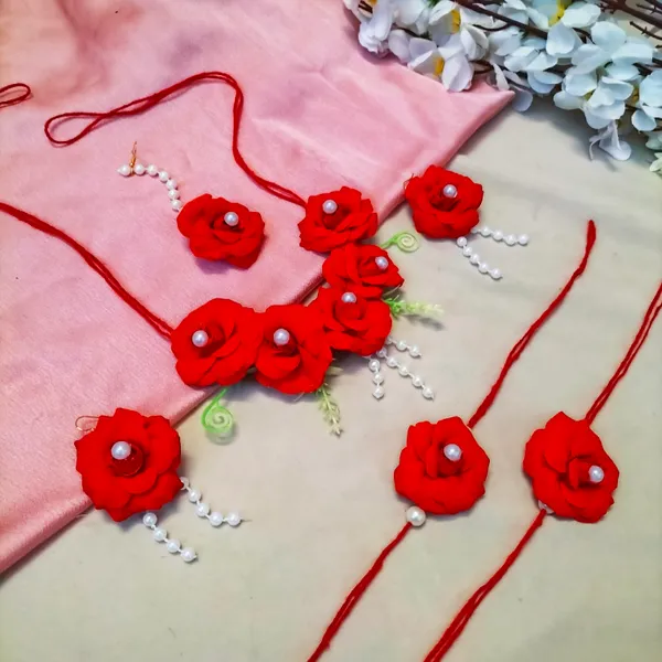 Red__Ananya_Fabric_Floral_Jewellery_For_Women