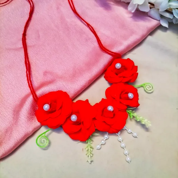 Red__Ananya_Fabric_Floral_Jewellery_For_Women
