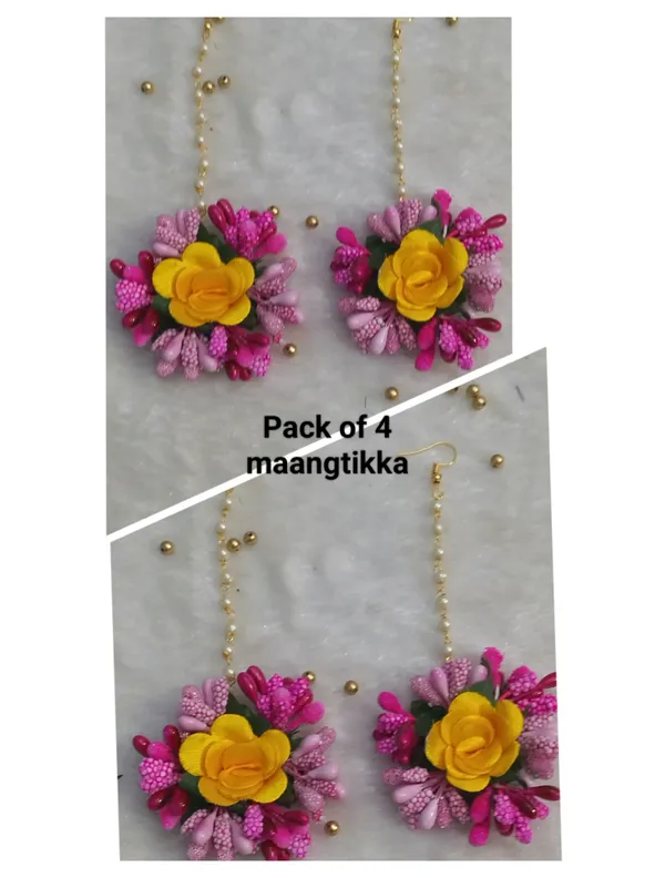 Pink_&_Yellow_Mrunmayee_Fabric_Flower_Jewellery__For_Girls_&_Women