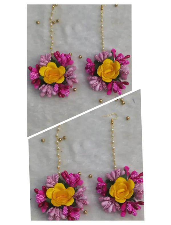 Pink_&_Yellow_Mrunmayee_Fabric_Flower_Jewellery__For_Girls_&_Women