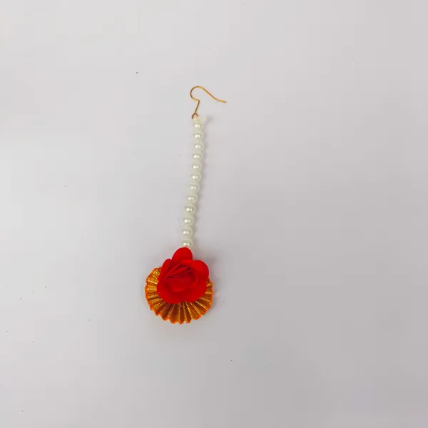 Red__Meera_Fabric_Flower_Jewellery__For_Girls_&_Women