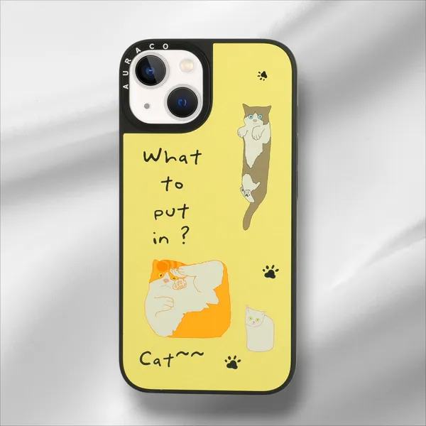 Back_Cover_Cat_Graphics_Quirky_Cat_Iphone_13/14_Phone_Case