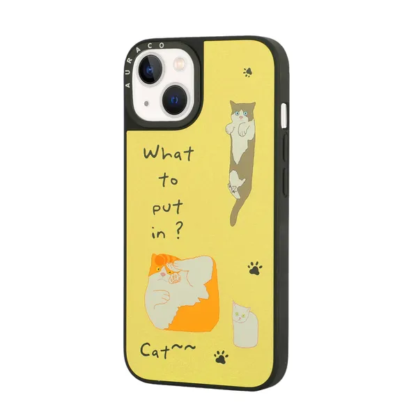 Back_Cover_Cat_Graphics_Quirky_Cat_Iphone_13/14_Phone_Case