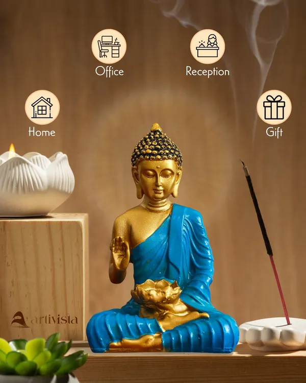 Ashirwad_Blue_Buddha_Statue