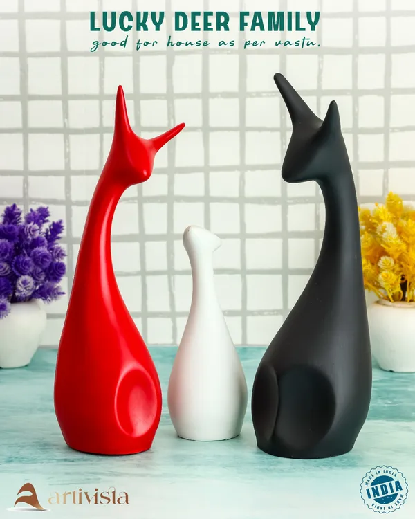 Ceramic_Deer_Family_Showpiece_Multicolor