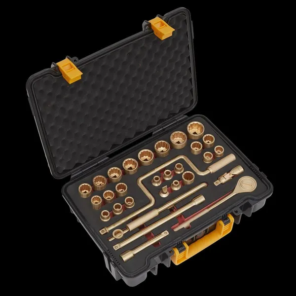 Non-Sparking_1/2"_Drive_Socket_Set_-_17_pc