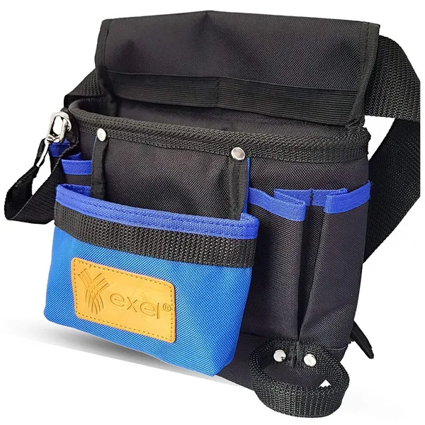Exel_Black_&_Blue_Canvas_7_-Pocket_Tool_Pouch_With_Belt