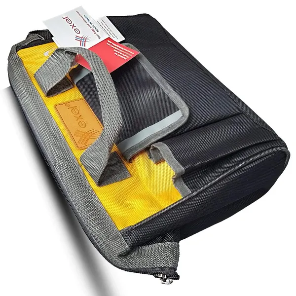 Exel_Grey_&_Yellow_Open_Mouth_Polyester_Small_Tool_Bag