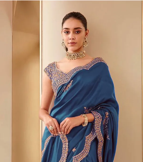 Blue_Heavy_Embroidery_Coding_And_Sequins_Work_Saree_Fancy_Cutwork_Border