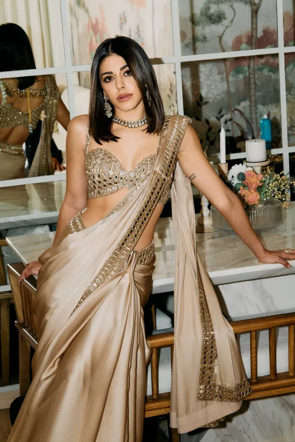 Japan_Satin_Silk_Saree_With_Real_Mirror_Work