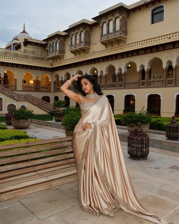 Japan_Satin_Silk_Saree_With_Real_Mirror_Work